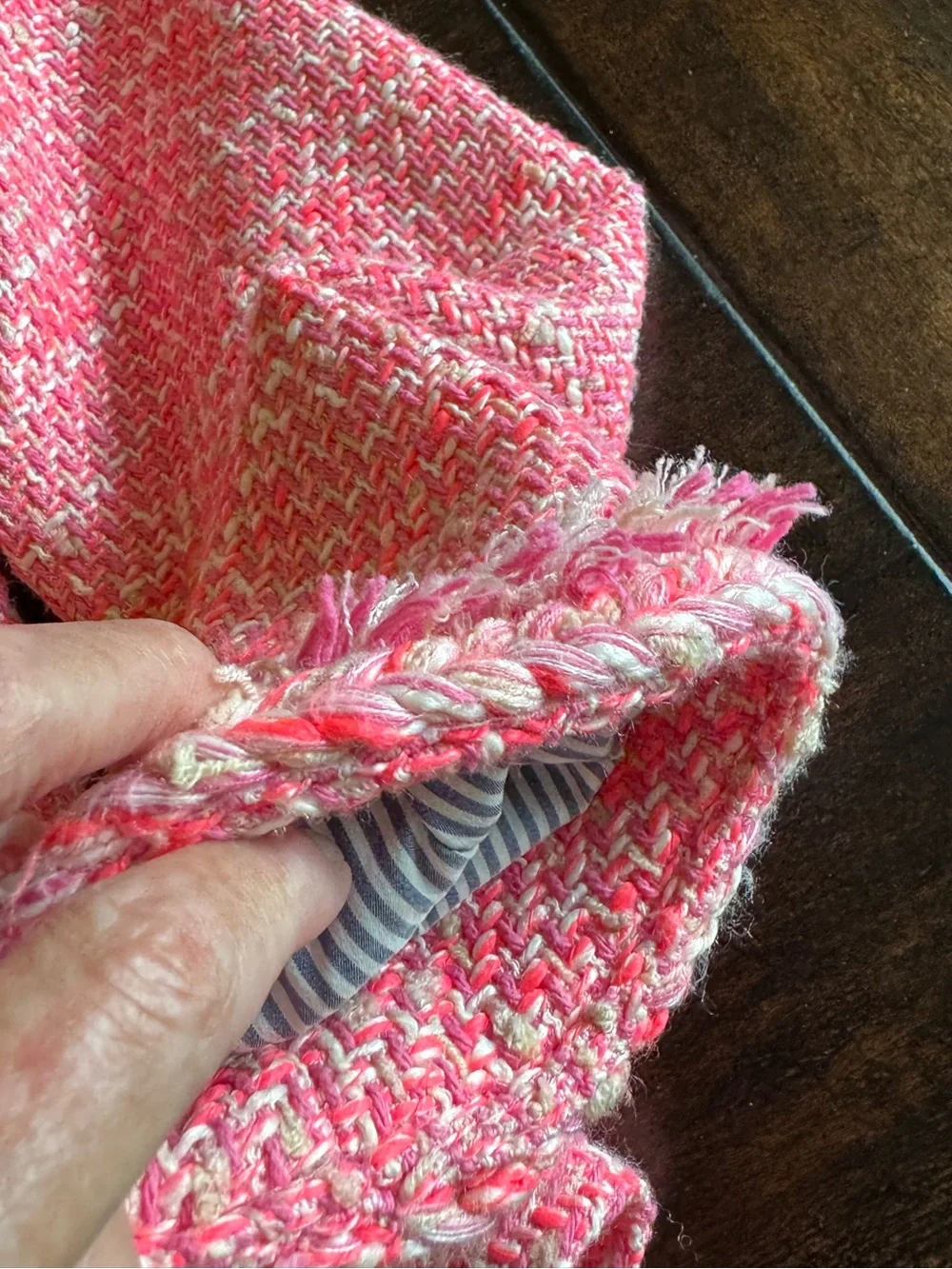 J. Crew Pink Tweed Peplum Jacket
